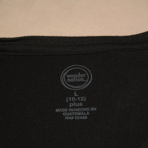 Wonder Nation Black Basic Girls Long Sleeve Shirt - Picture 5 of 7